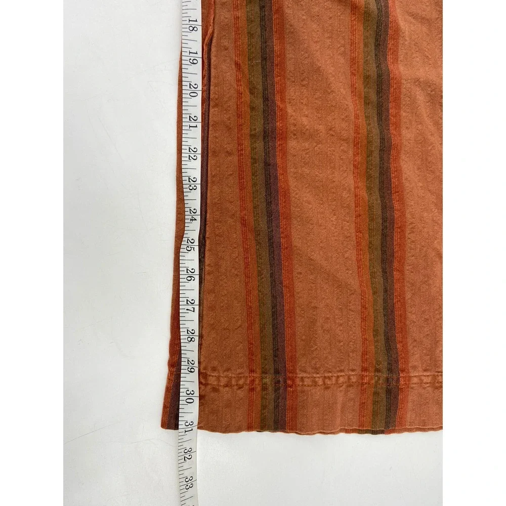 NWT Free People Star Of Wonder Flared Trousers in Brown Stripe Women's‎ Size 6